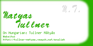 matyas tullner business card
